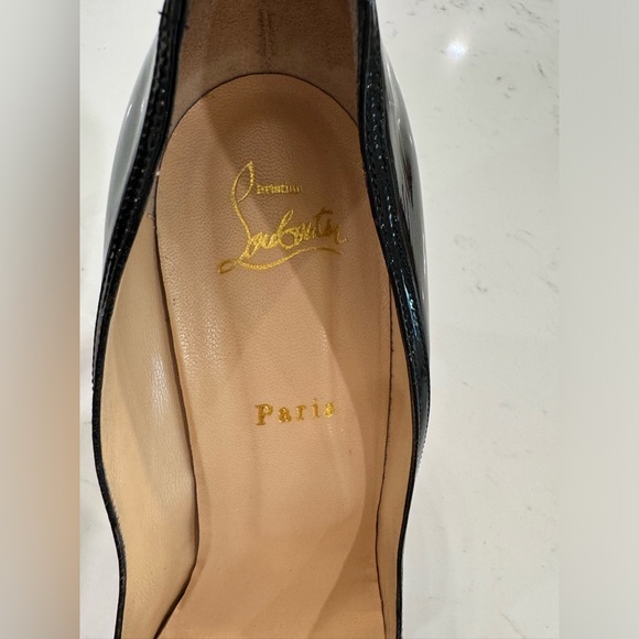 Christian Louboutin Milady Black Patent Leather Heels Size 40/ 8.5 US - Picture 4 of 14
